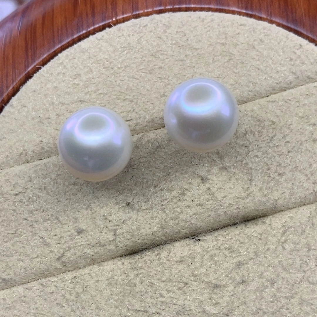 耳饰银S925镶嵌淡水珍珠