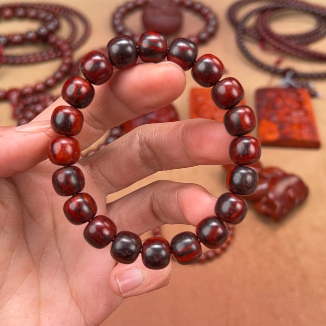 檀香紫檀（小叶紫檀）手串/手链10x11老型火焰，180
