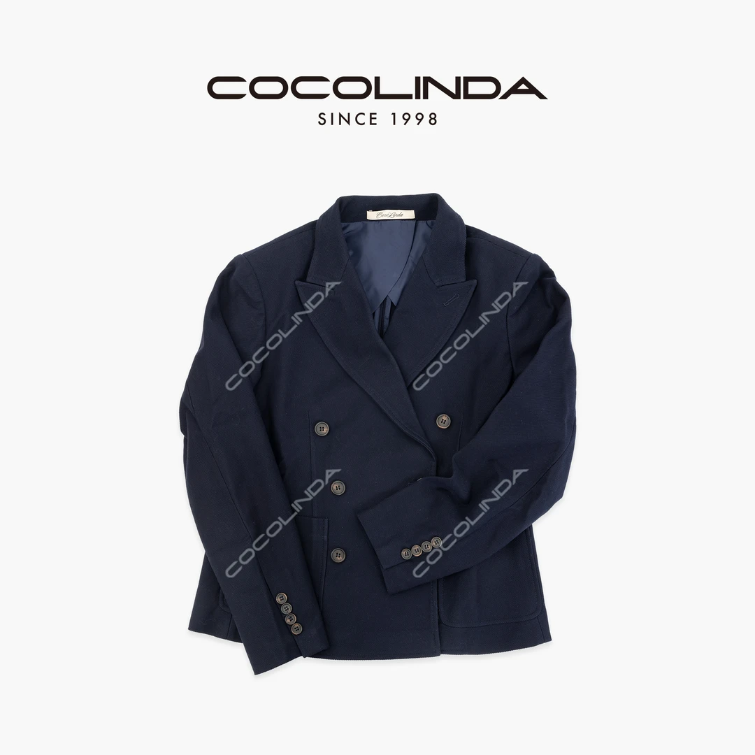 COCOLINDA | 拉夫风100% 棉老钱风翻领西装外套C5328
