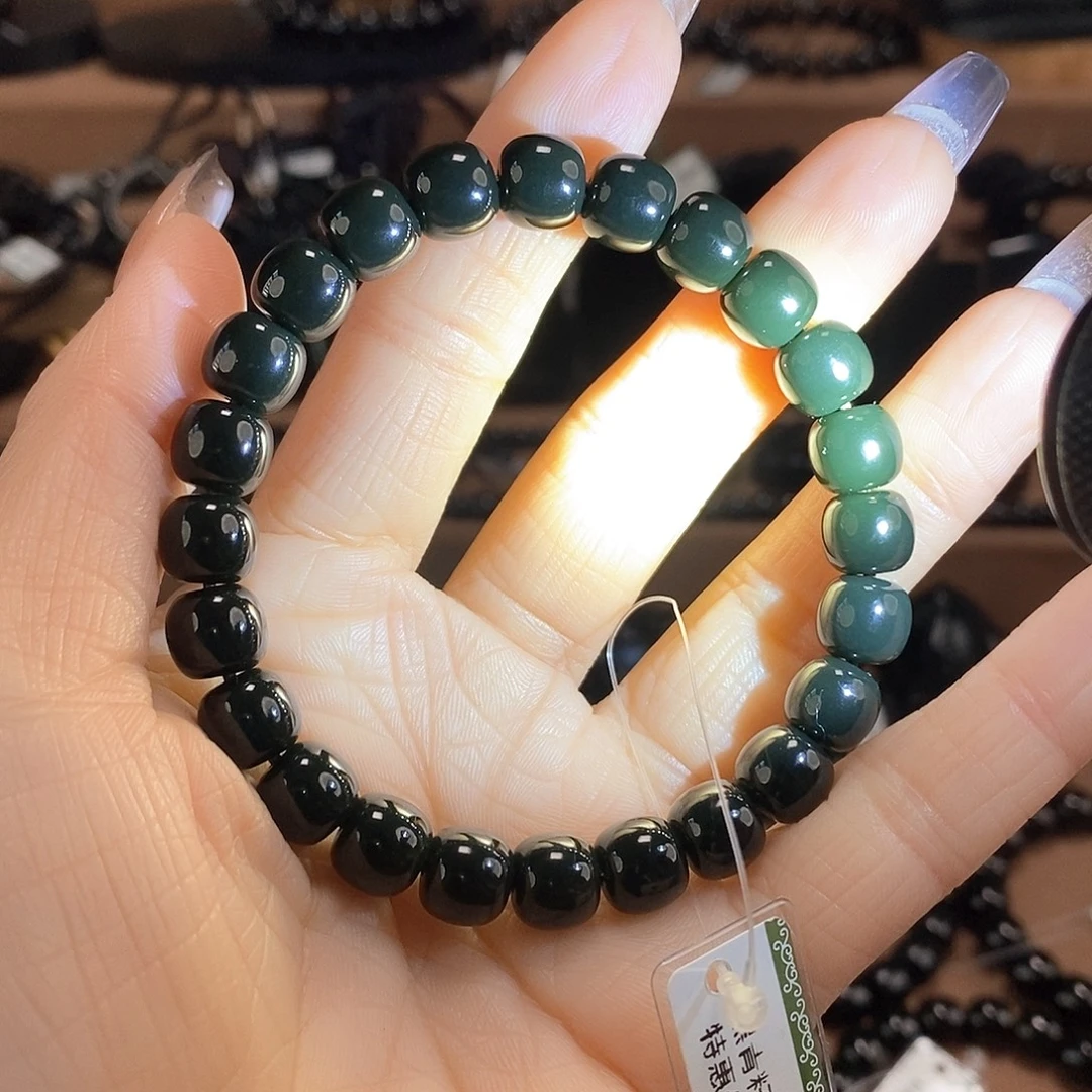 和田玉未镶嵌手链9特细