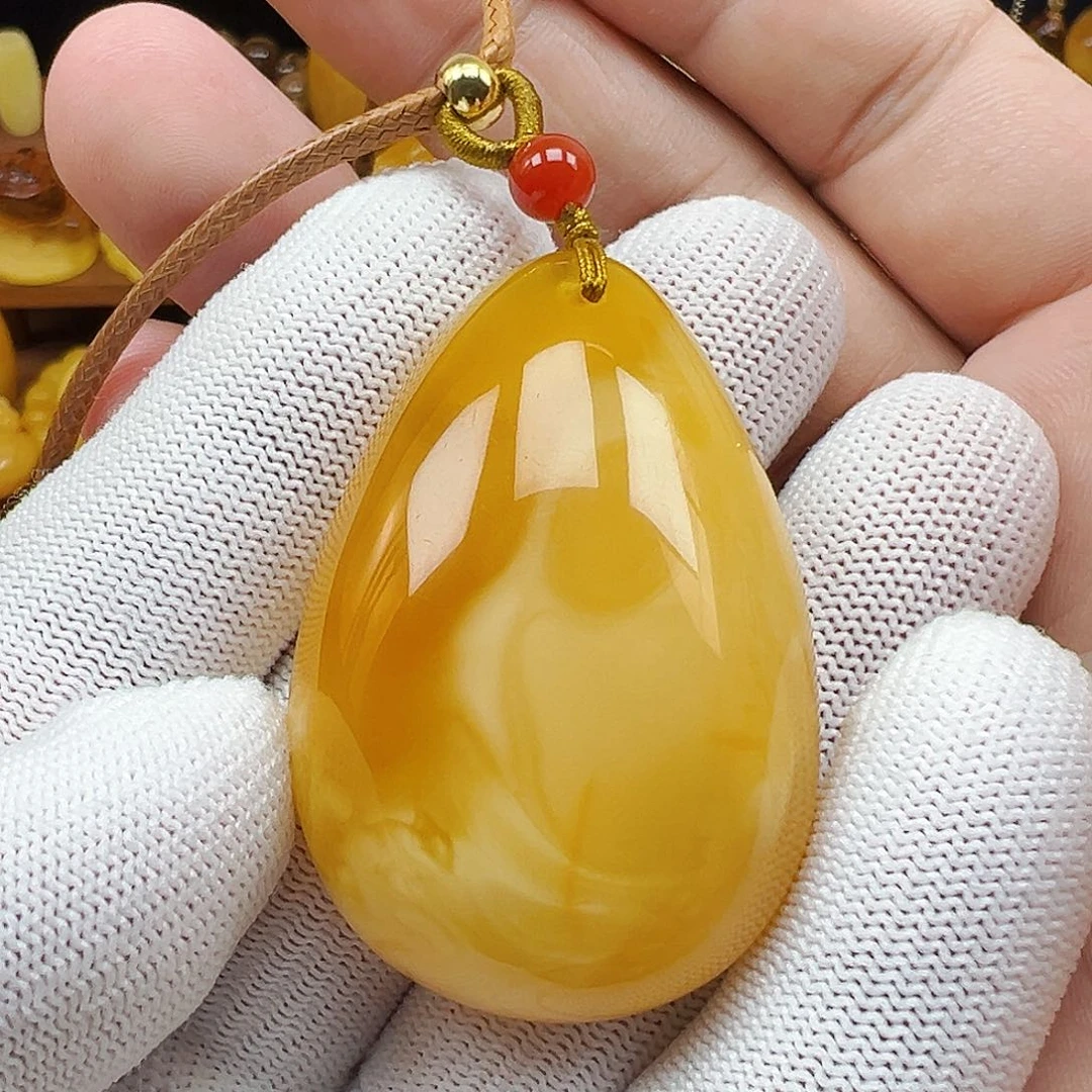 蜜蜡未镶嵌珠宝奇石蜜蜡吊坠23克