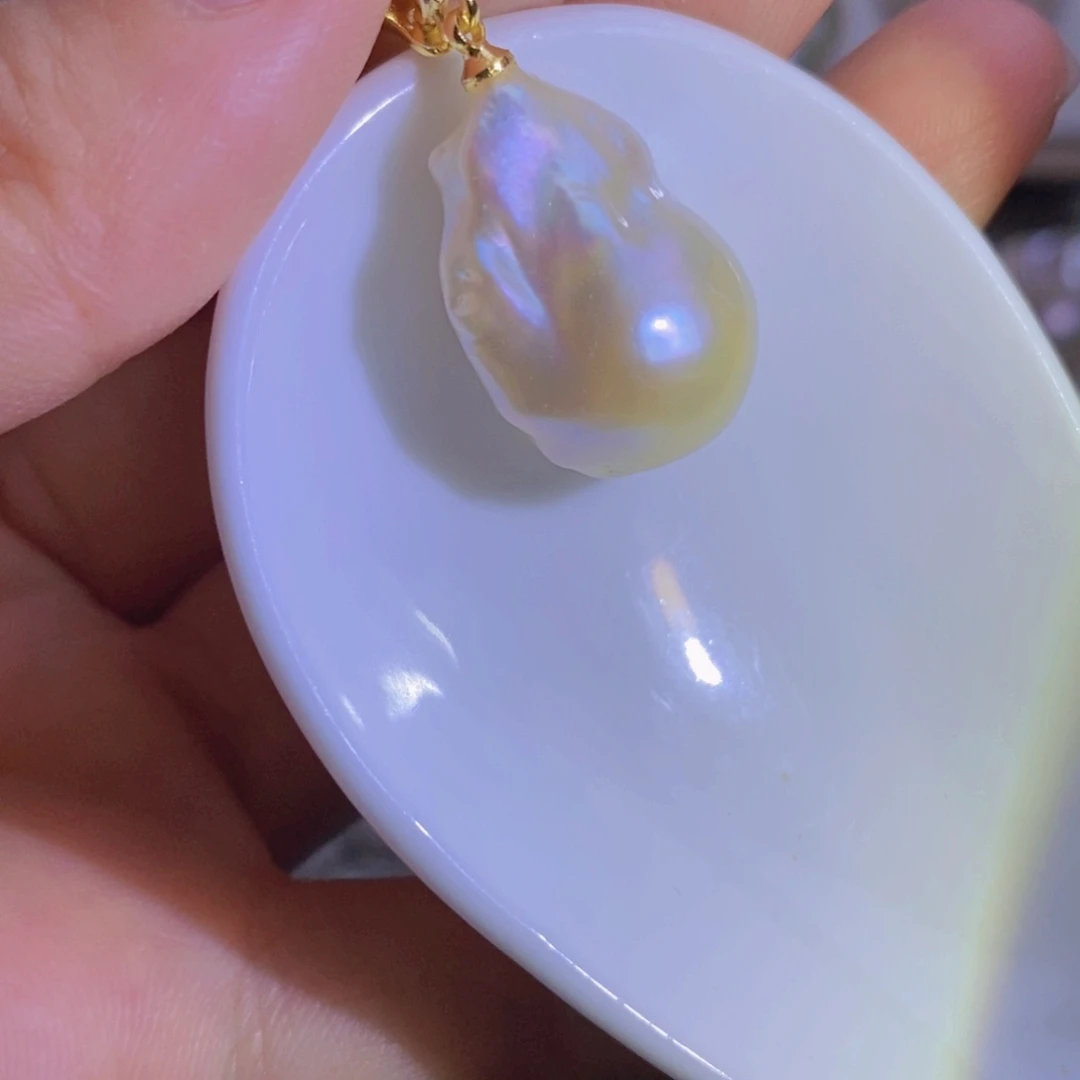 淡水珍珠银S925镶嵌天然淡水珍珠