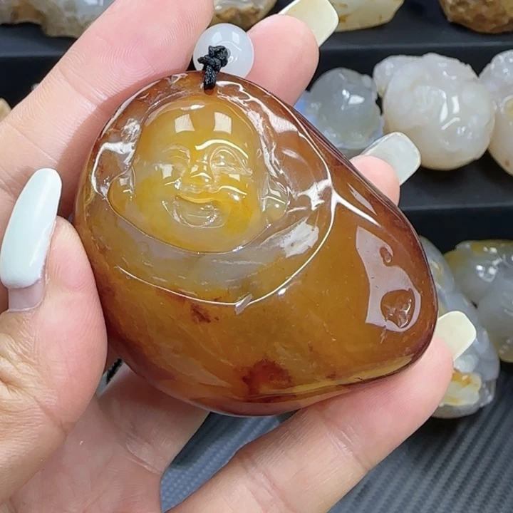 玛瑙/玉髓合金吊坠