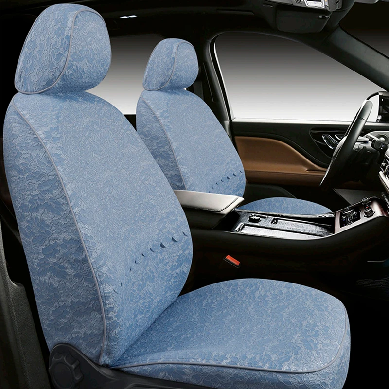 定制蕾丝汽车座套半截套高档全包布艺专车专用时尚刺绣汽车坐椅套
