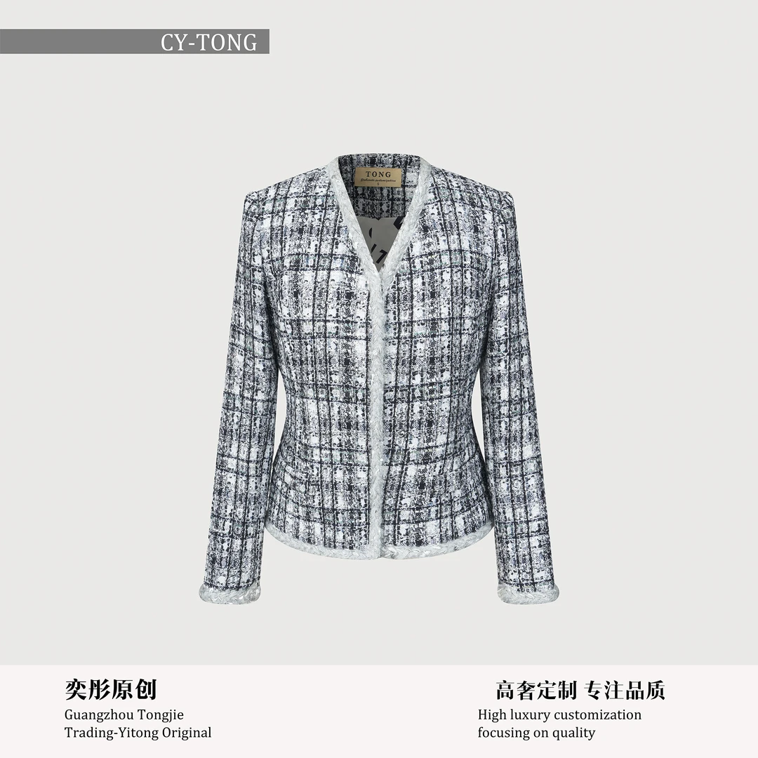 【彤姐原创】冬季设计师款气质职业修身女款小香风外套W24B228秋冬