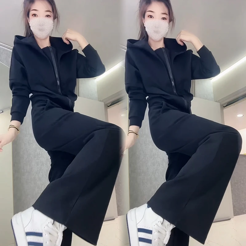 2025秋季新款时尚显瘦气质网红高档套装女高级百搭宽松大码两件套