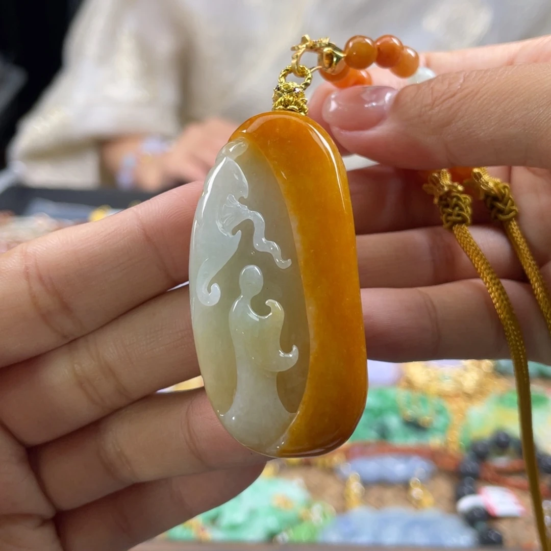 翡翠未镶嵌颈饰代编织