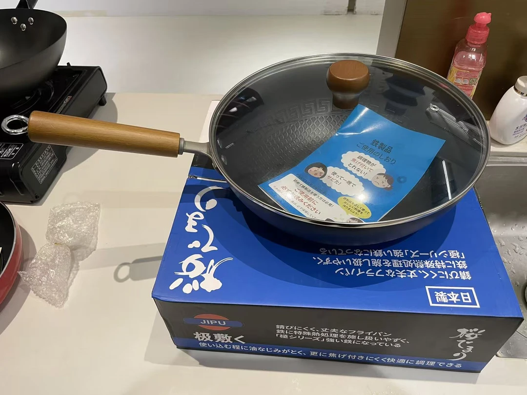 日本JIPU30厘米极铁炒锅