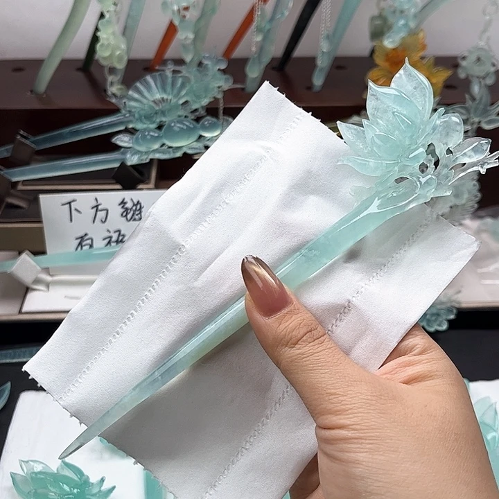 蛇纹石玉未镶嵌发饰