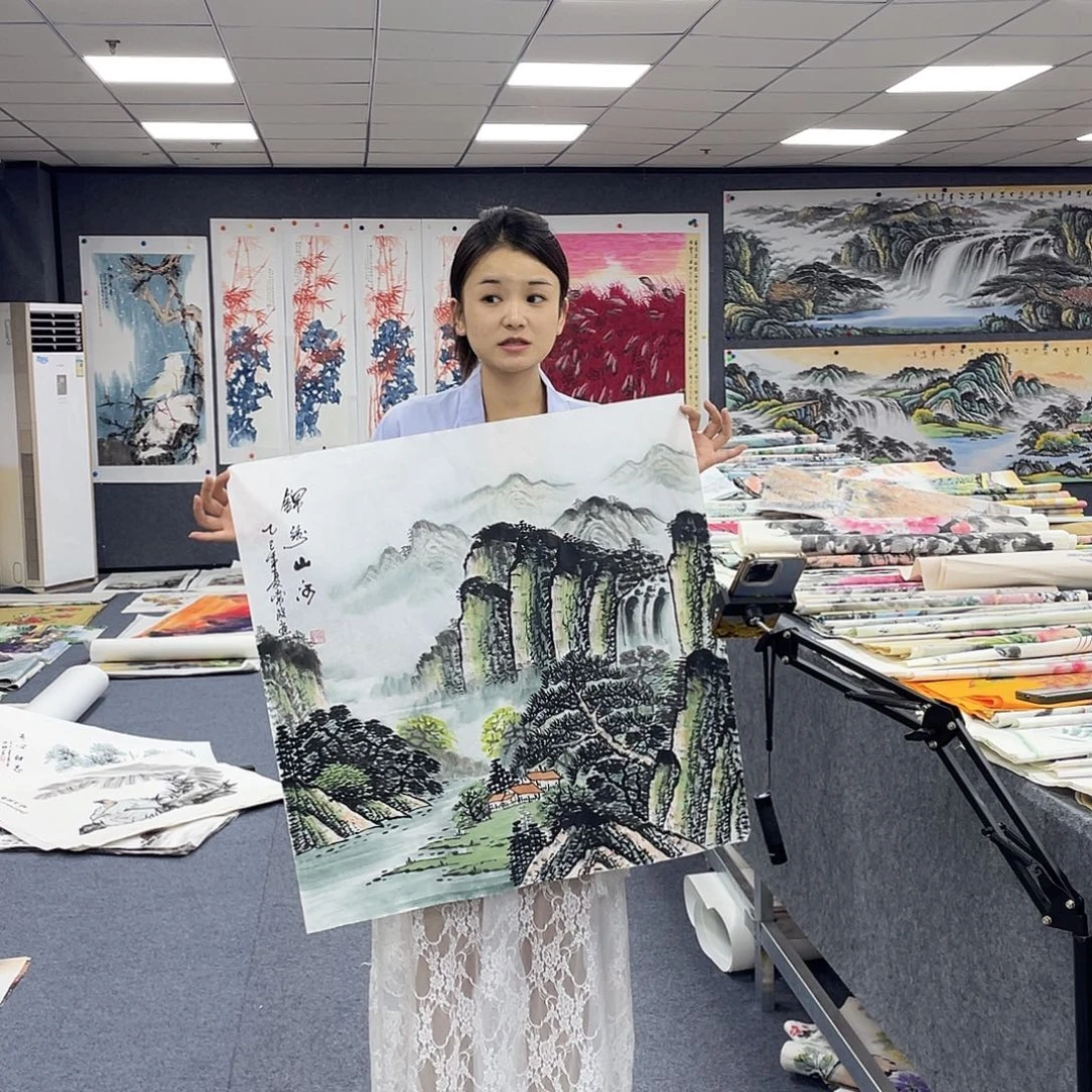 国画作品小姐姐放漏…