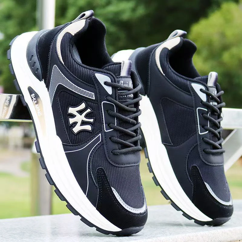 2025夏季薄款透气网鞋厚底休闲老爹鞋防滑耐磨跑步运动鞋正版低