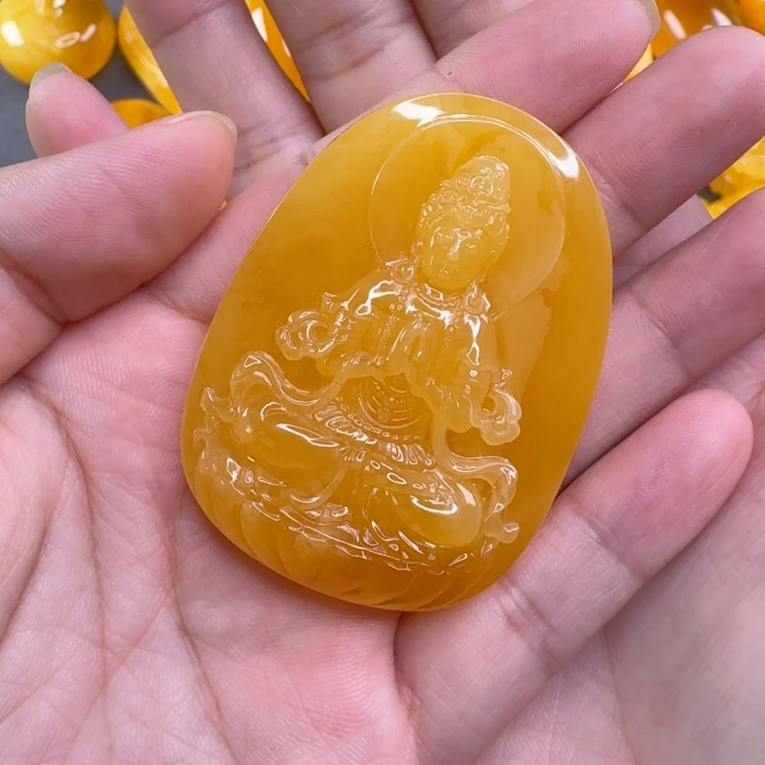 蜜蜡毛衣链未镶嵌