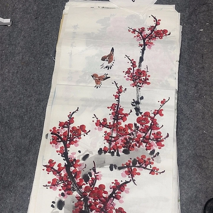 哈****国画国画国画三尺梅花