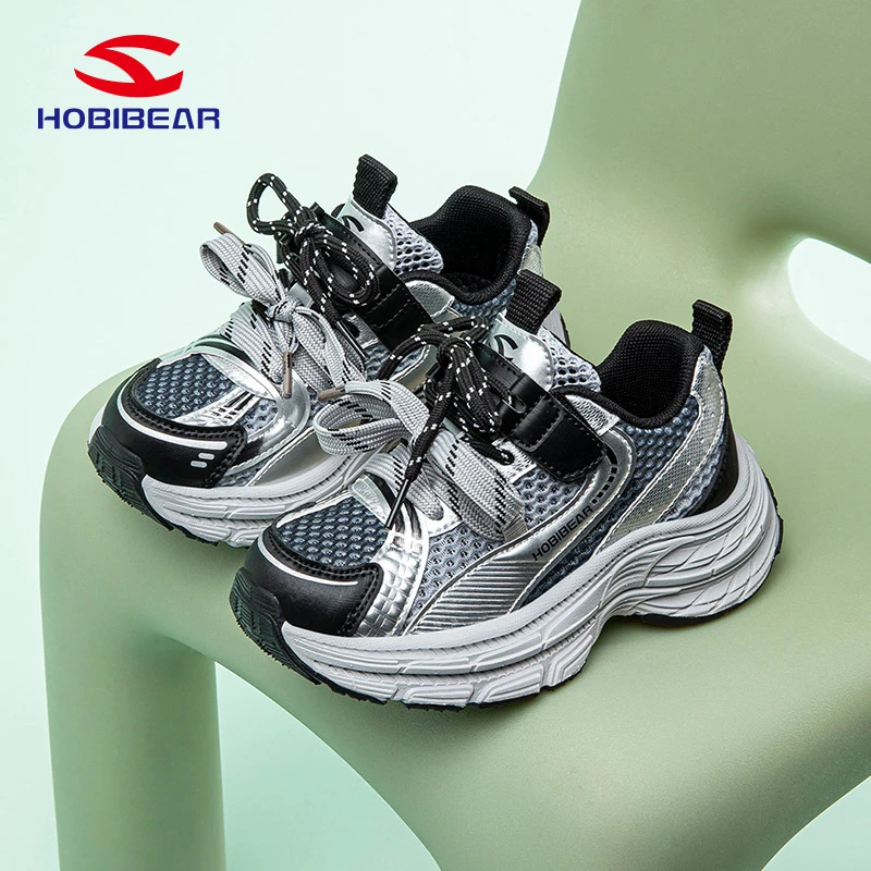 【百世】哈比熊春款软底防滑网面透气复古时尚老爹鞋E152151208