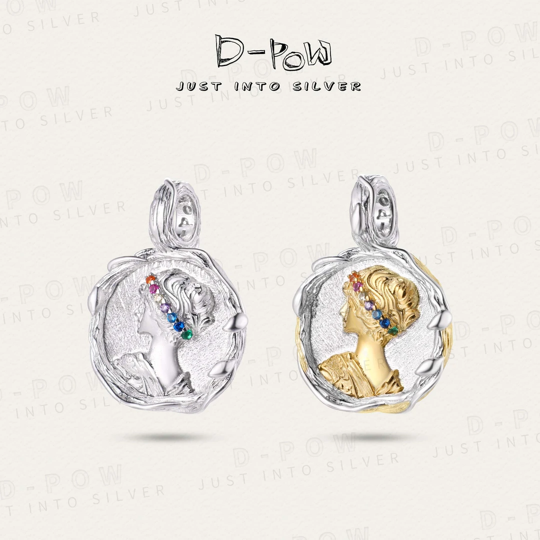 灯小炮 吊坠925银 堤喀（Tyche）财富女神点镶吊坠（9656）轻奢百搭