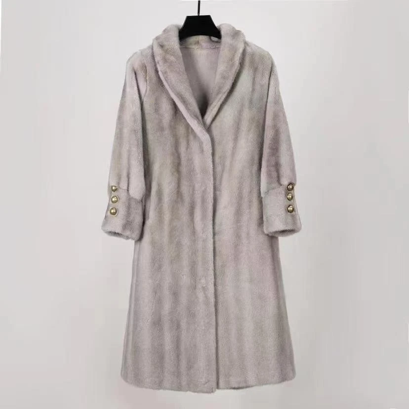 人造皮草 7118款保暖加厚风衣