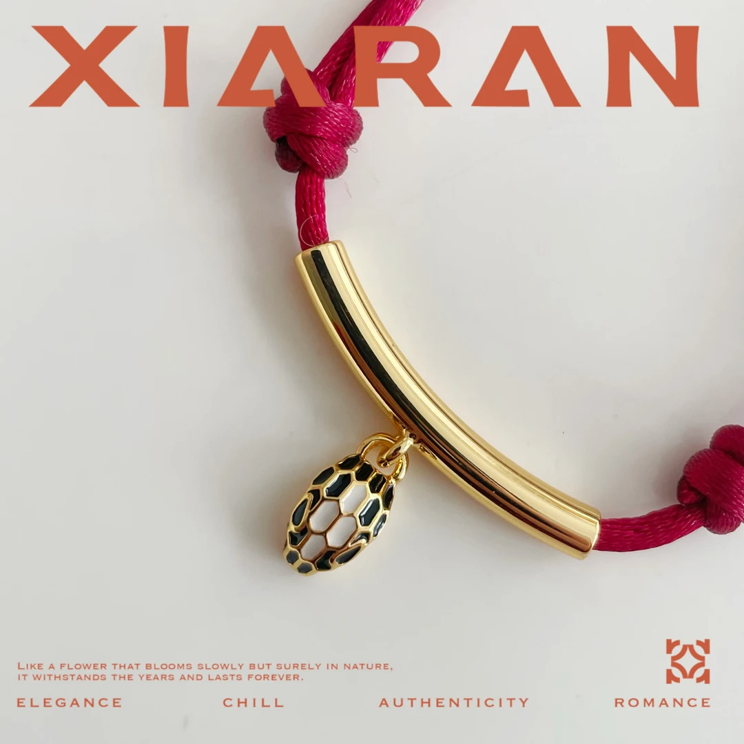 黄铜布艺手链 「红蛇」蛇头红绳限定高级感原创设计手工国风手链