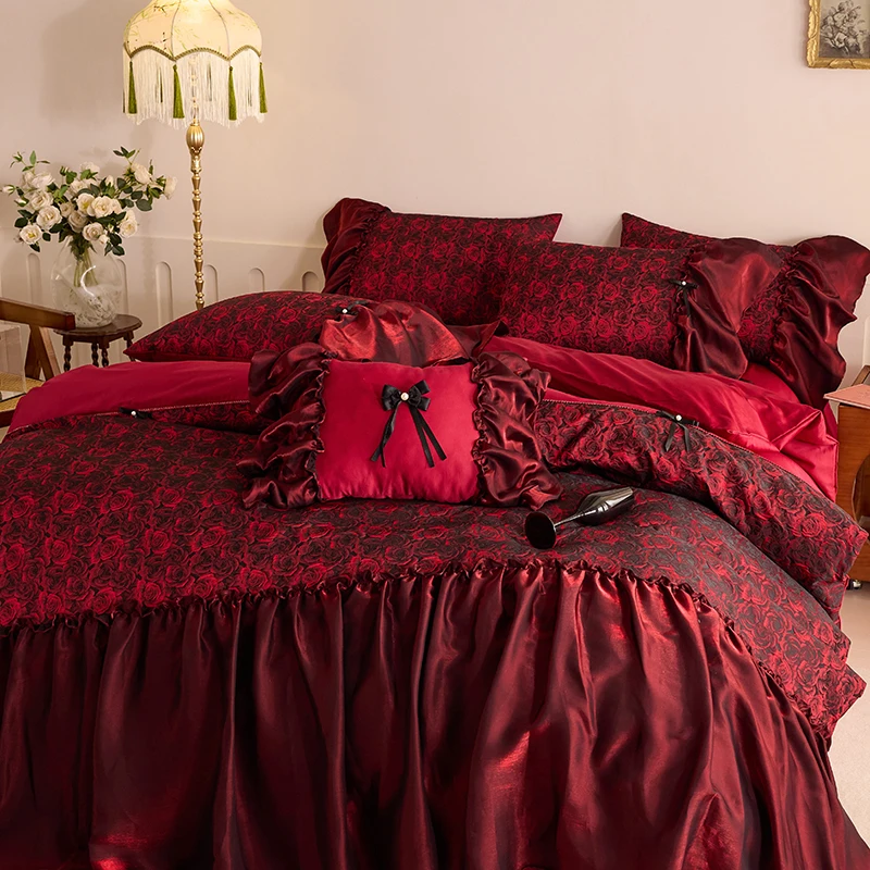 【爱恋】100全棉纯棉法式高级长绒棉四件套浪漫松弛感床上用品