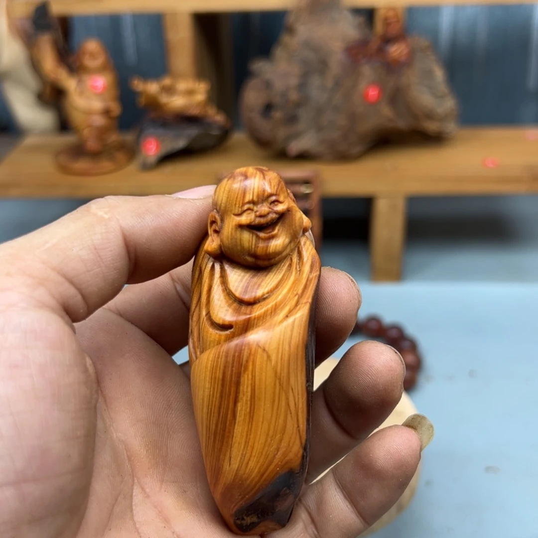 周***木崖柏木摆件手把件