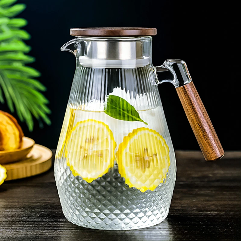 玻璃凉水壶2025新款家用耐高温大容量冷泡壶冰箱凉白开复古水壶