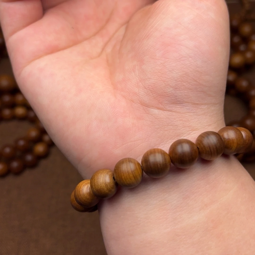 檀香木老山檀1.0圆珠单圈