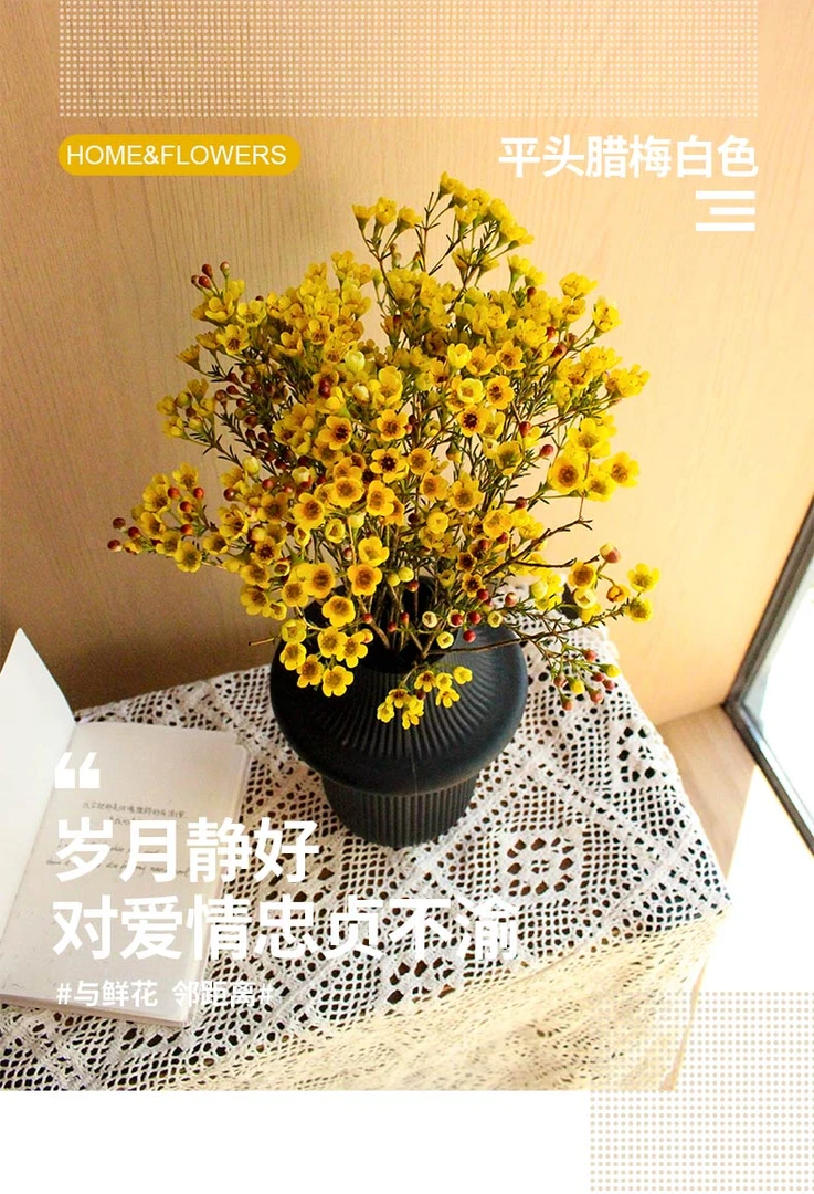 【明日必达】橙色腊梅5-6枝冬日年宵花-生活鲜切花-全场任意俩单顺丰包邮到家
