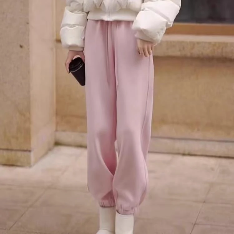 35-909运动裤宽松束脚卫裤加绒款（裤长96）