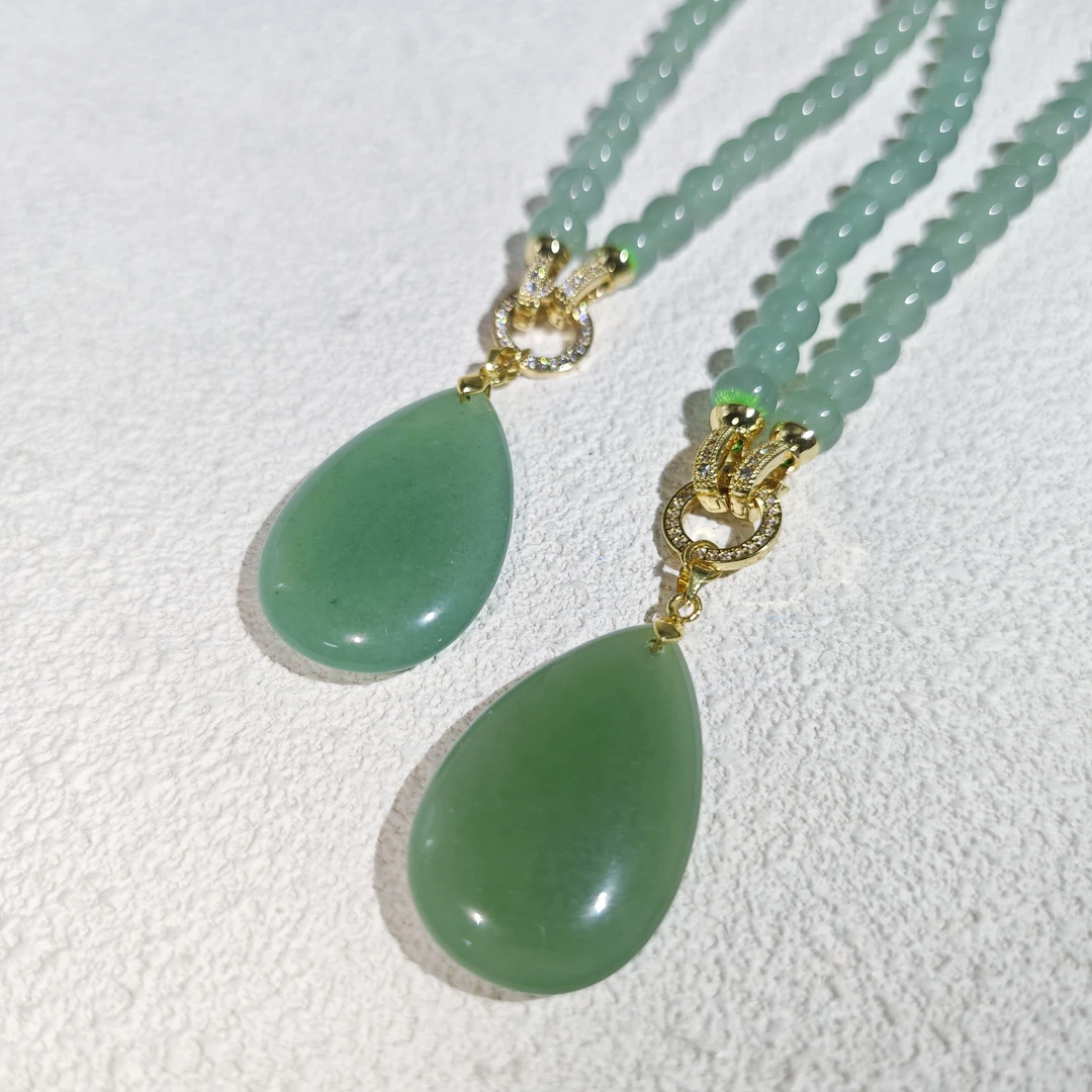 天然玉石 水滴形妈妈链 多样性发货 拍一发一 D145