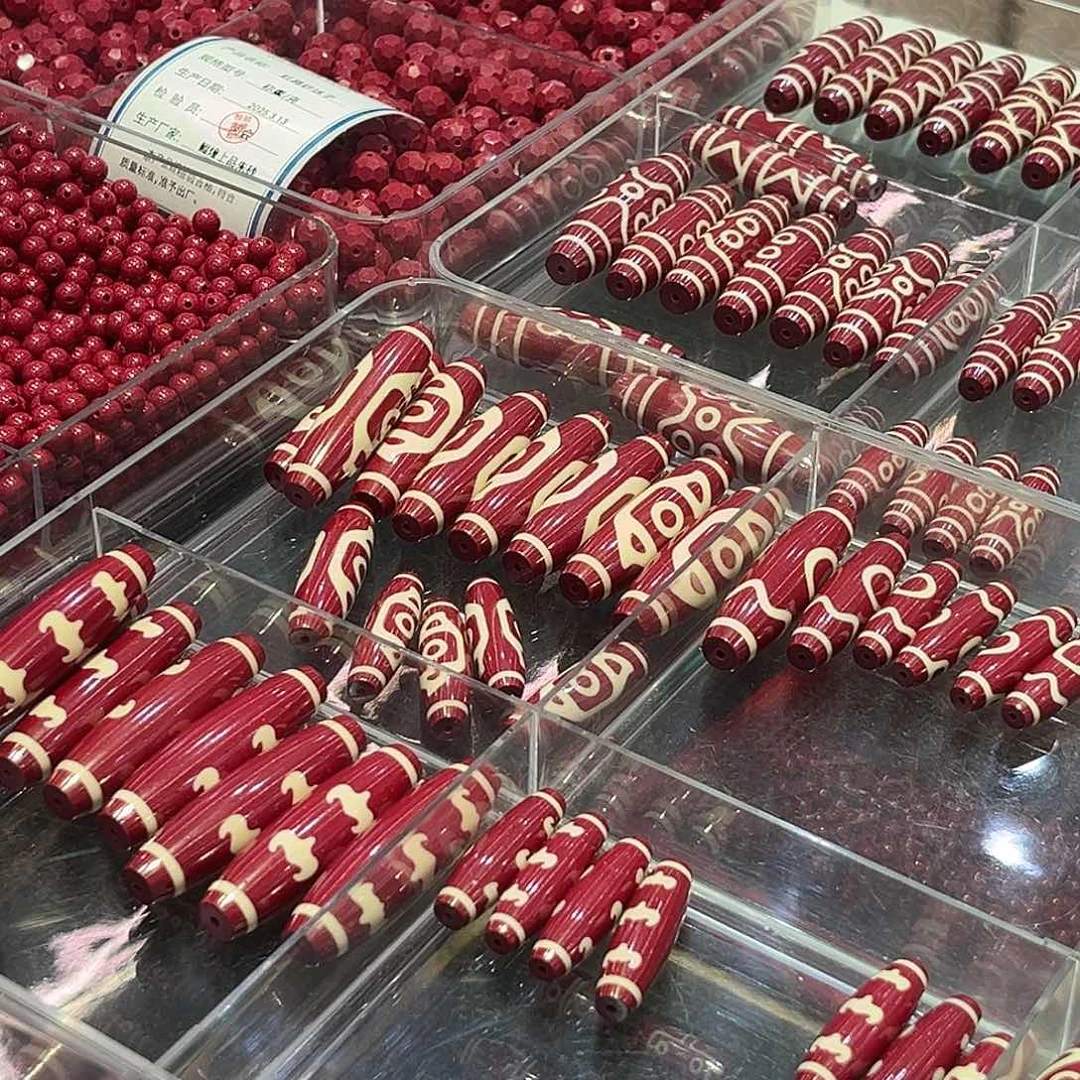天然辰砂天柱饰品