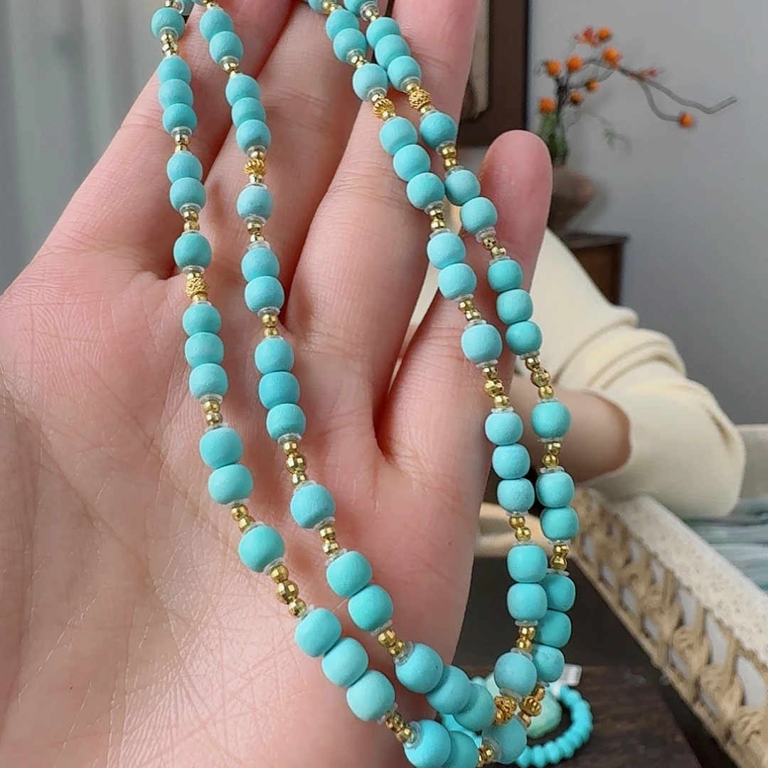 绿松石18K金镶嵌珠宝奇石