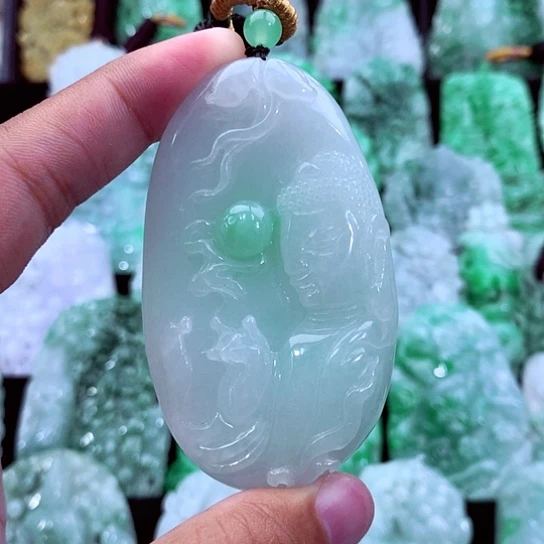 翡翠未镶嵌吊坠(不含链)