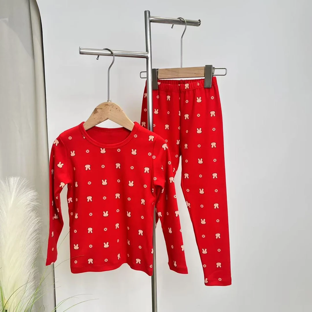 秋冬家居服套装红色 3121舒系
