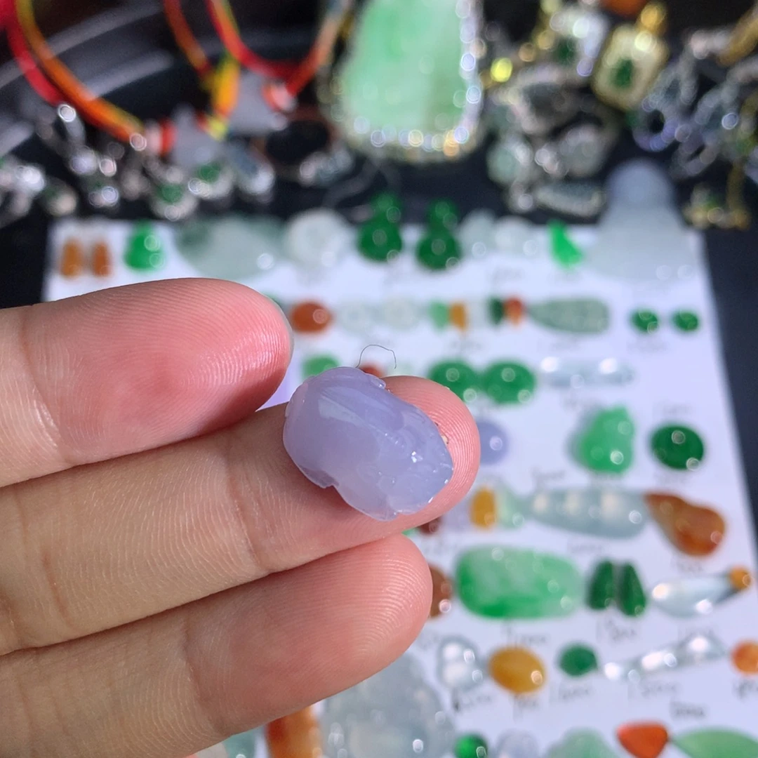 裸石翡翠冰紫貔貅