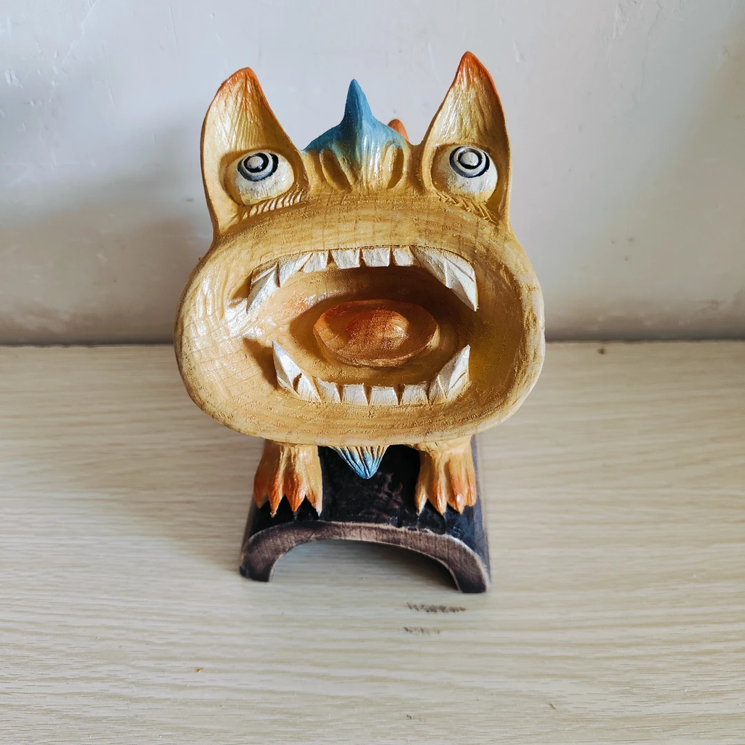 纯手工雕刻云南瓦猫，旅游伴手礼创意家居装饰品规格：16/10/12cm