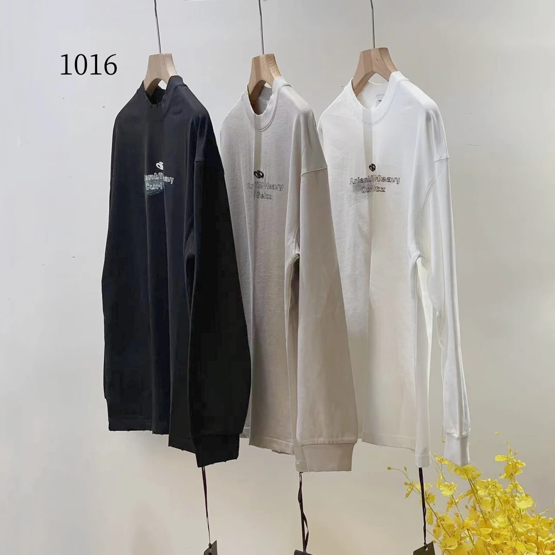 1016重磅秋季美式潮牌水洗磨破百搭时尚休闲打底T
