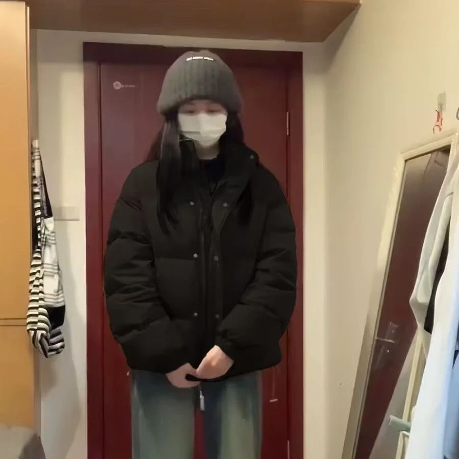 美拉德穿搭咖色复古短款棉服外套秋冬立领小众显瘦百搭面包服棉衣