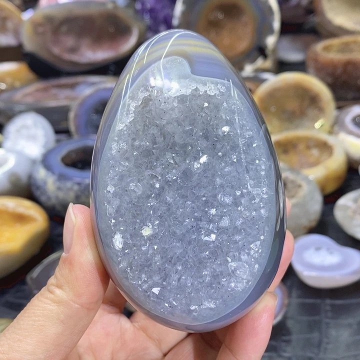 未镶嵌珠宝半成品水晶精抛龙蛋