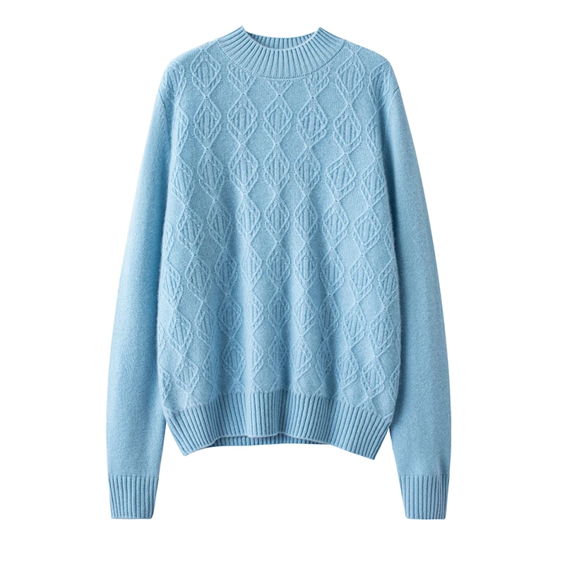 S·Y·C【张灯结彩】半高领绞花加厚毛衣女BABY240274