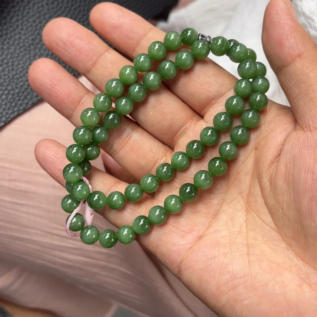 和田玉（碧玉）未镶嵌颈饰项链卡8