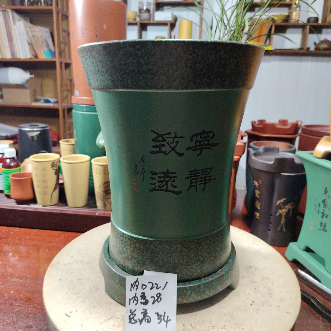 紫砂带托盘加高兰花盆室内绿植耐用君子兰专用花盆