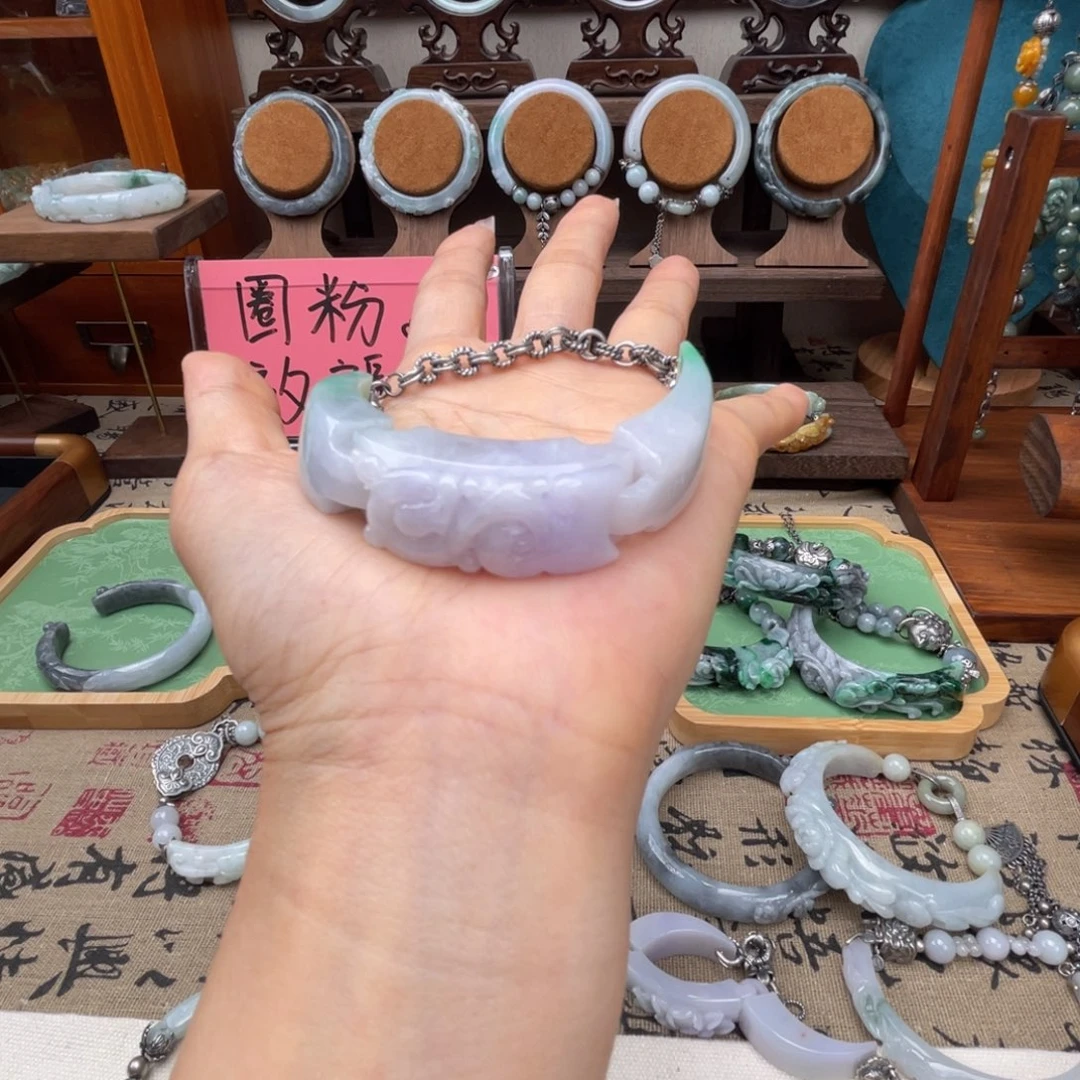 k***麻未镶嵌手链翡翠翡翠手链