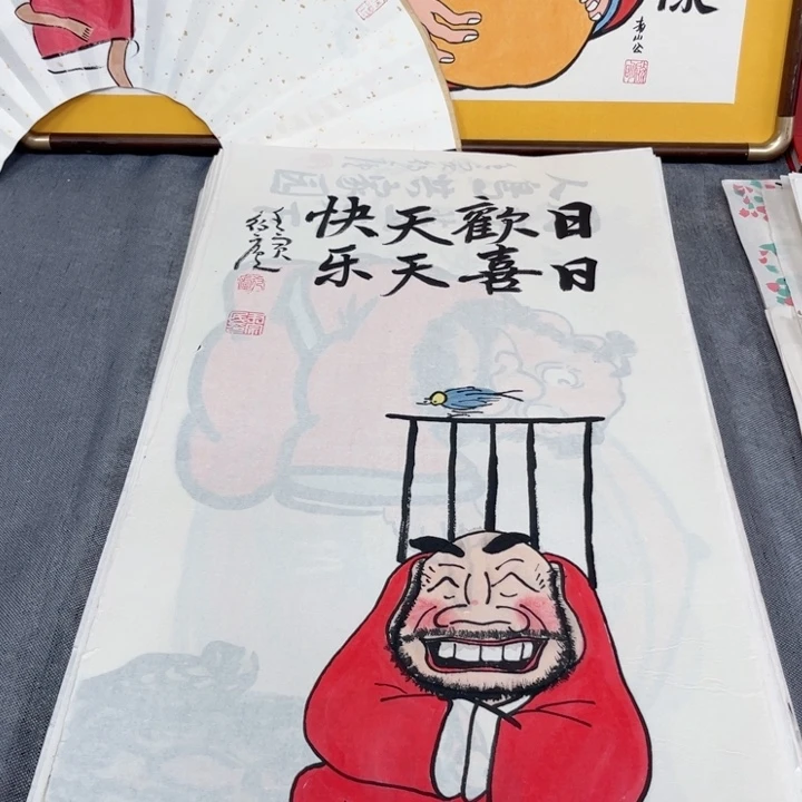 国画手绘禅意画一物一拍
