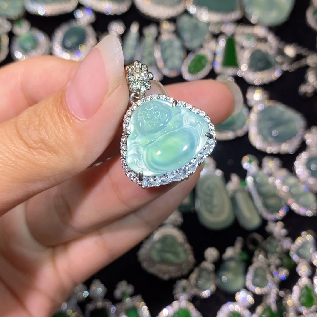 翡翠未镶嵌颈饰天然