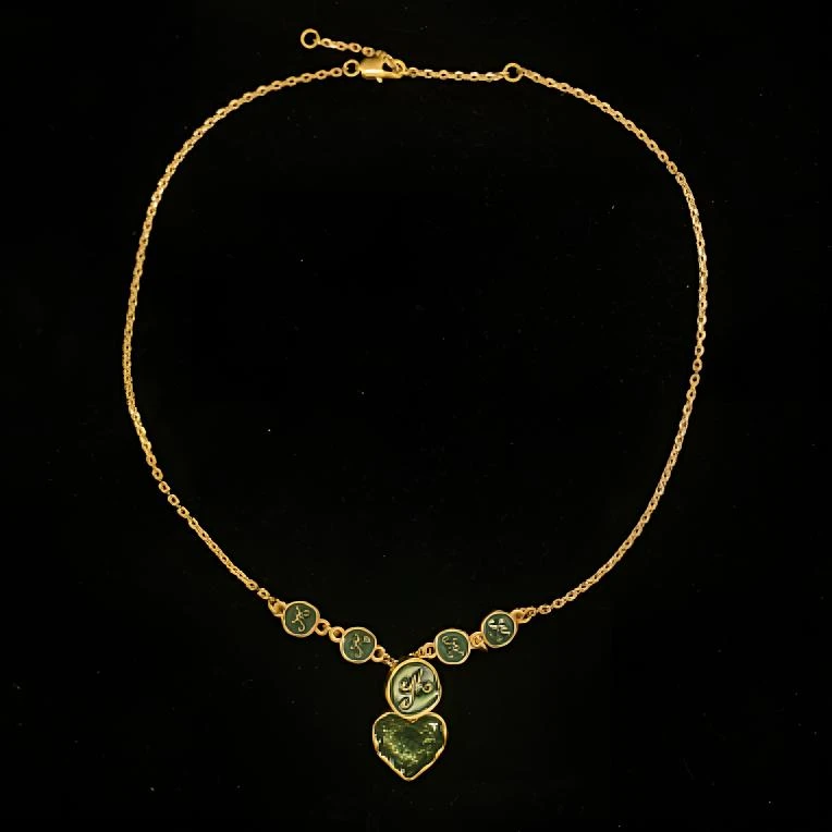 铜合金合成锆石项链 铜合金原创设计Misskimmy春不晚简约项链