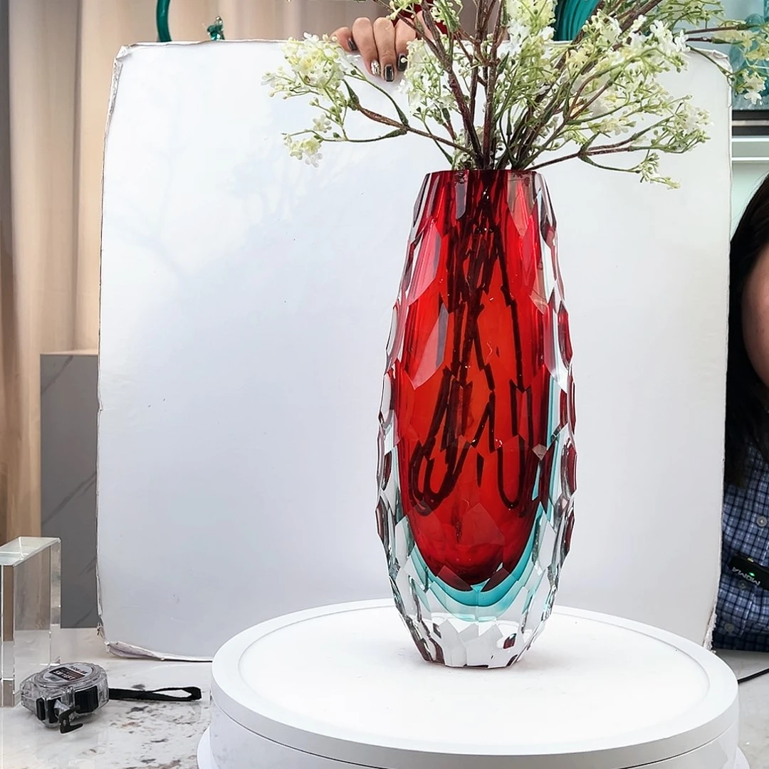 茶盏琉璃水晶花瓶