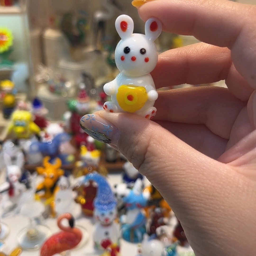 琉璃手工艺品兔子