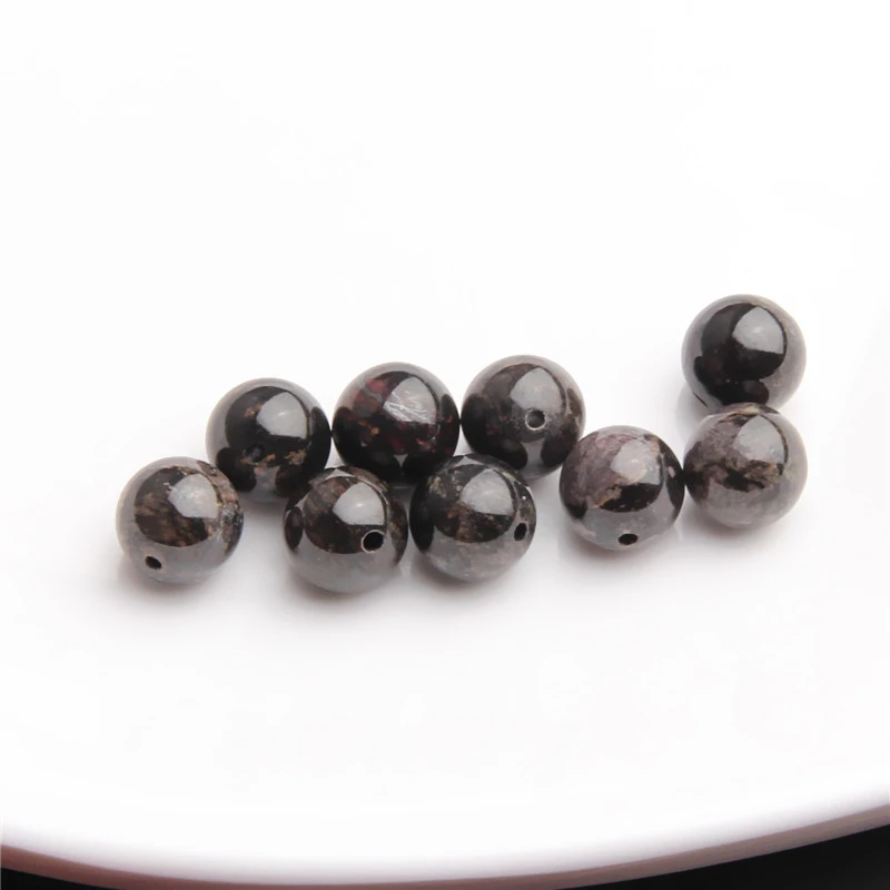 南非老料黑花舒9.6MM圆珠散珠 K0163 多样性发一