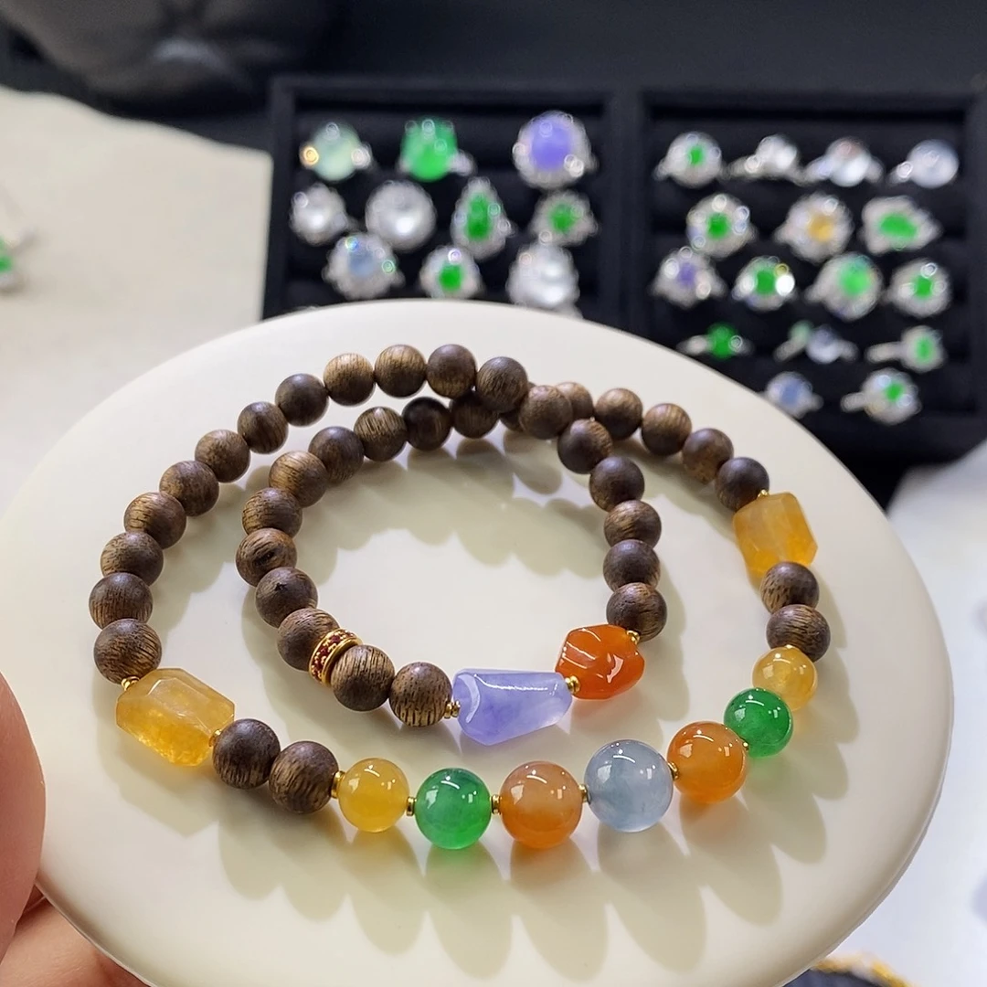 翡翠手链未镶嵌手串