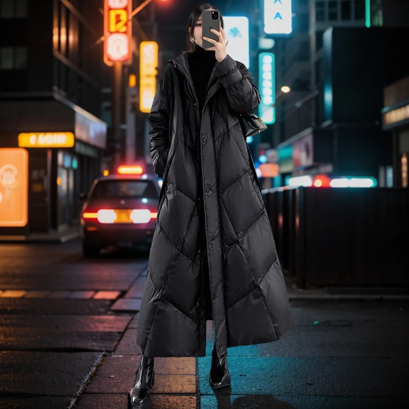 设计感新款大码胖mm女冬中长款棉衣棉服加厚防寒时尚气质宽松外套