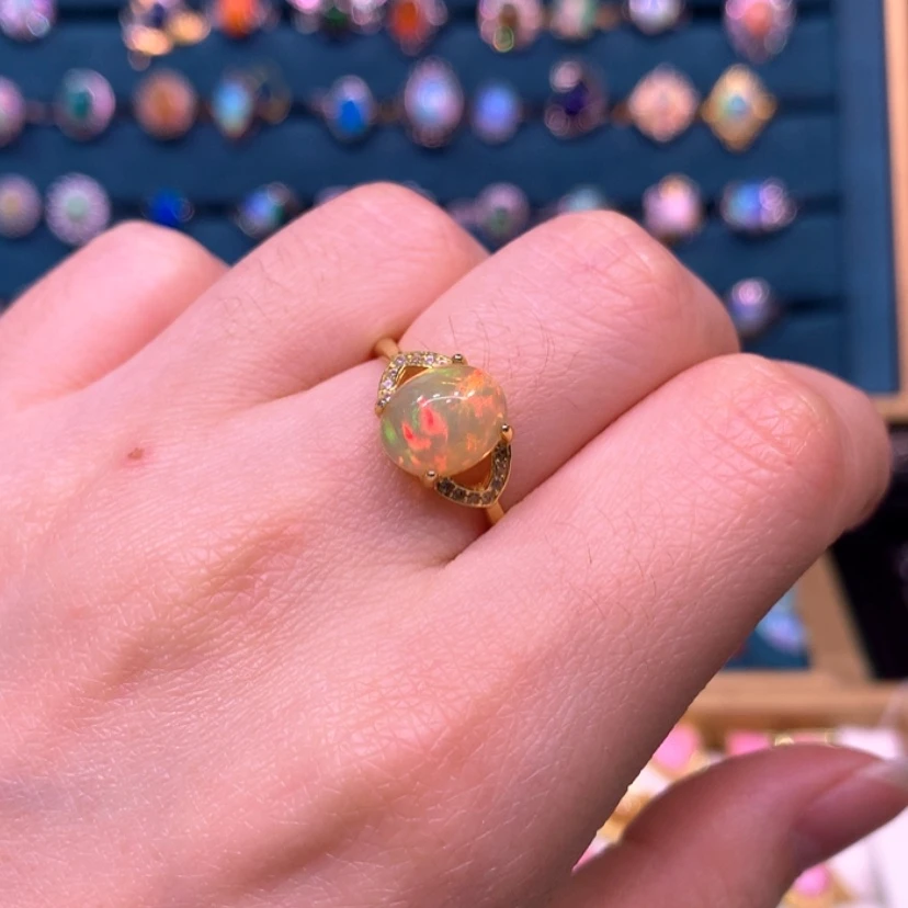 【闪购商品】欧泊戒指款式银S925镶嵌